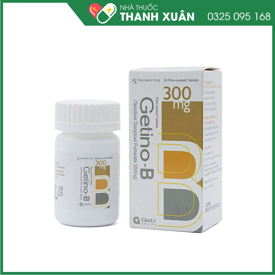 Thuốc Thuốc Getino-B điều trị viêm gan B hoặc kết hợp với thuốc kháng để kiểm soát HIV ở người trưởng thành